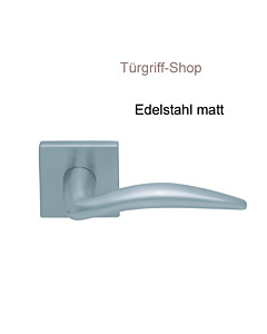 1062 (Lima) Quadratrosettengarnitur PullBloc Edelstahl matt Scoop