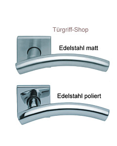 1086 (Fabo) Quadrat-Rosettengarnitur PullBloc Edelstahl matt o. poliert Scoop