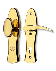 Schutzgarnitur Jugendstil 6020 Knopf/Drücker mit KZS Spitzer