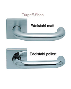 1104 (Ronda) FS Quadrat-Rosettengarnitur PullBloc Edelstahl Scoop