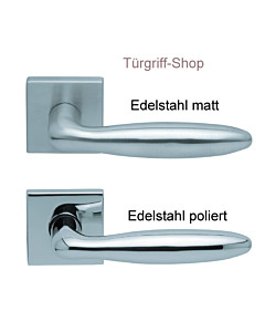 1083 (Sara) FS Quadrat-Rosettengarnitur PullBloc Edelstahl Scoop