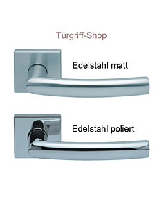 1003 (Geo) FS Quadrat-Rosettengarnitur PullBloc Edelstahl Scoop