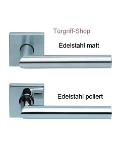 1106 (Thema) FS Quadrat-Rosettengarnitur PullBloc Edelstahl Scoop