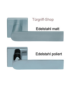 1008 (Semi) FS Quadrat-Rosettengarnitur PullBloc Edelstahl Scoop