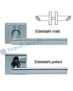 1109 (Jade II) FS Quadrat-Rosettengarnitur PullBloc Edelstahl Scoop