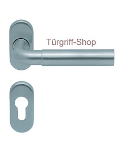 1017 (Skala) FS-Rosettengarnitur oval PullBloc Edelstahl Scoop