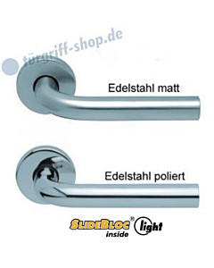 1100 Rosettengarnitur SlideBloc light Edelstahl matt von Scoop