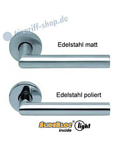 1106 Rosettengarnitur SlideBloc light Edelstahl matt von Scoop