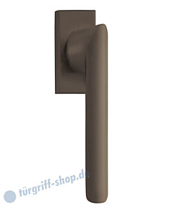 8010 Fenstergriff auf eckiger Rosette in Titanium Dunkelgrau von Scoop
