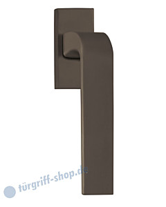 8077 Fenstergriff auf eckiger Rosette in Titanium Dunkelgrau von Scoop