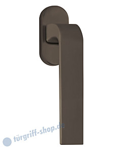 8077 Fenstergriff auf Ovalrosette in Titanium Dunkelgrau von Scoop