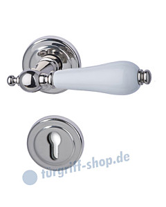 Excellent Poseidon-R Halbgarnitur PZ Edelstahlfarbig poliert / Porzellan weiss Südmetall