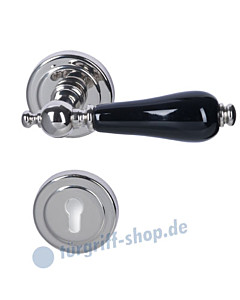 Excellent Poseidon-R Halbgarnitur PZ Edelstahlfarbig poliert / Porzellan schwarz Südmetall