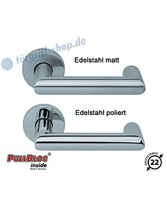 2009 Rosettengarnitur PullBloc Edelstahl oder Messing Scoop