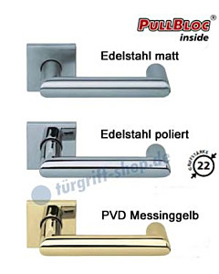 2009 Quadrat-Rosettengarnitur PullBloc in 3 Farben von Scoop