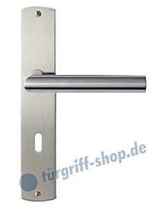 Emma Langschildgarnitur Nickel matt/Edelstahl matt Schröder Türgriffe