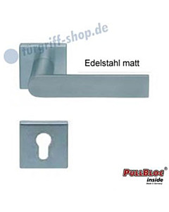 1008 (Semi) Halbgarnitur Quadratrosette PZ PullBloc Edelstahl matt o. poliert Scoop