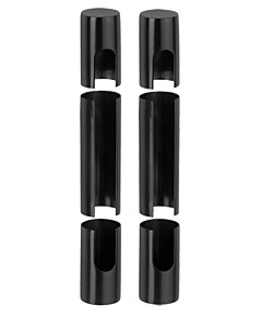 Aufsteckhülsenset Modern Ø 15 mm | für 3-tlg. Bänder | PVD Tiefschwarz Griffwelt