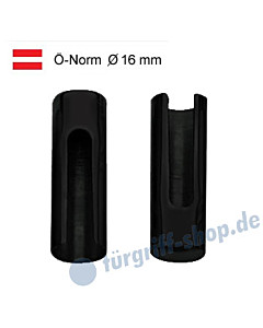 Aufsteckhülsen Black Line, Ø 16 mm (Ö-Norm), 1 Paar, schwarz glatt von Lienbacher