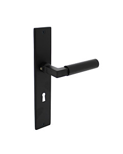 Baustil-NL Langschildgarnitur Schwarz-matt von Intersteel