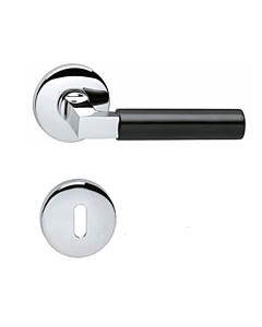 Bau-Stil Rosettengarnitur Chrom/schwarz von Intersteel
