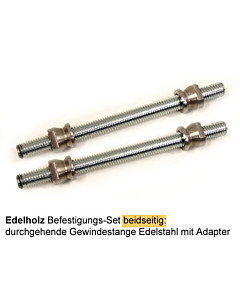 Stossgriff-Befestigungs-Set durchgehende Befestigung (beidseitig) an Holz-, Alu,- Kunststofftüren | Edelholz