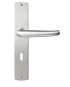 Bergamo Langschildgarnitur Nickel matt/Edelstahl matt Griffwelt