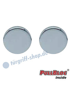 Schlüsselrosettenpaar Blind PullBloc rund Ø 54mm Edelstahl poliert Scoop