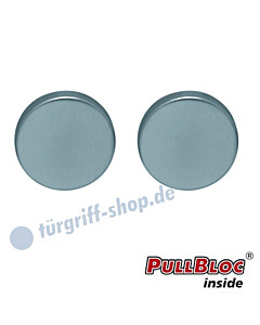 Schlüsselrosettenpaar Blind PullBloc rund Ø 54mm Edelstahl matt Scoop