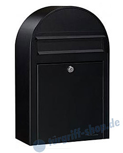 Bobi Classic Stahlblech-Briefkasten Strukturschwarz RAL 9005 
