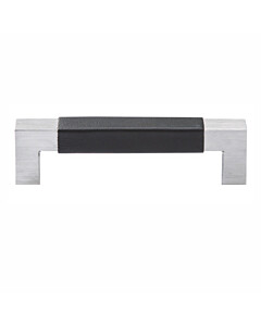 Möbelgriff Calus Bügelgriff lederummantelt Länge 108 mm Edelstahl/Leder Schwarz ABP-Beyerle