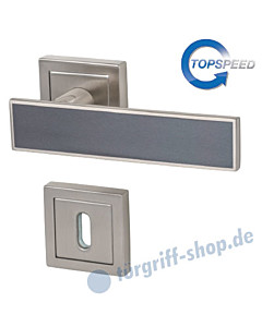 Centurio Square-R Rosettengarnitur TopSpeed BK3 Edelstahlfarbig-matt/Grau-matt von Südmetall