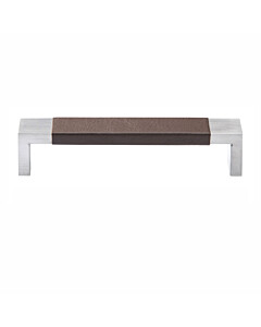 Möbelgriff Ciba Bügelgriff 20 x 8 mm in 2 Längen Edelstahl/Leder Cognac ABP-Beyerle