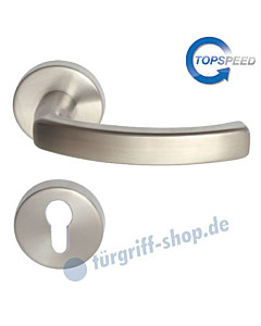 Cintre-R Rosetten-Halbgarnitur für Haustüren, Top Speed, Profilzylinder, 8 mm, GK4, Edelstahl-matt Südmetall