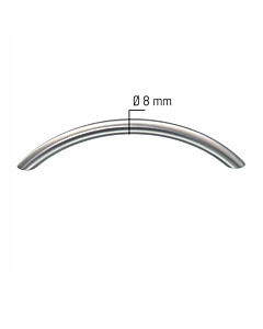 Möbelgriff Cirrus Segmentbogen-Griff Ø 8 mm | diverse Bohrabständen Edelstahl ABP-Beyerle
