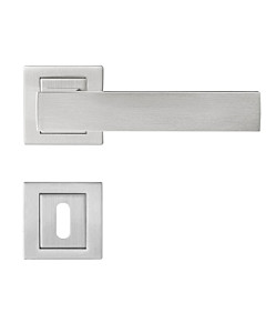 Cremona Square Rosettengarnitur Nickel matt von Griffwelt