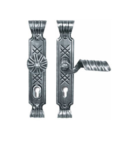 Dachstein Schutzgarnitur Knopf/Drücker Schmiedeeisen von Lienbacher