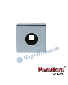 Drückerrosette einzeln PullBloc quadratisch 55x55mm Edelstahl-poliert Scoop