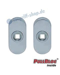 Drückerrosettenpaar PullBloc oval 33x72mm Edelstahl-poliert Scoop