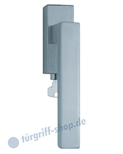 1002 (Quadra II) Fenstergriff abschließbar, eckige Olive, Edelstahl o. PVD Messing-poliert Scoop