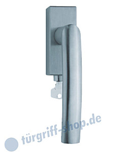 1003 (Geo) Fenstergriff abschließbar, eckige Olive, Edelstahl matt o. poliert Scoop
