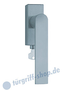 1008 (Semi) Fenstergriff abschließbar, eckige Olive, Edelstahl o. PVD Messing-poliert Scoop