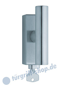 1010 (Cross) Fenstergriff abschließbar, eckige Olive, Edelstahl matt o. poliert Scoop