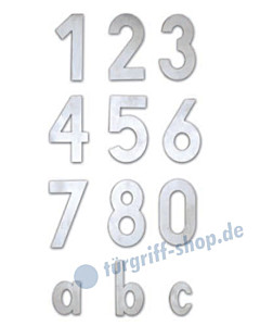 Edelstahl-Hausnummer und Buchstabe modern | Höhe 120 bzw. 60 mm von Lienbacher
