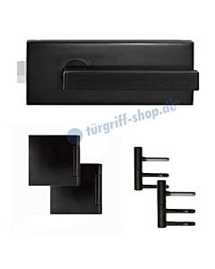 Glastürschloss-Set EGS360Q inkl. Bänder und Griffpaar Kosmos schwarz Karcher