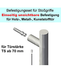 Stoßgriff-Befestigungs-Set | einseitig unsichtbar Holz-, Metall-, Kunststsoff-Tür TS ab 70 mm Südmetall