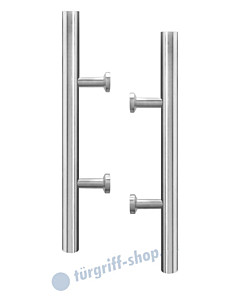 Stoßgriffpaar ES4P für Glastüren inkl. Befestigungsset BA 150 mm Edelstahl matt Karcher Design