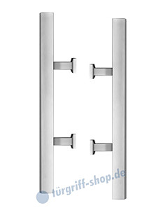Stoßgriffpaar ES5PQ für Glastüren inkl. Befestigungsset Edelstahl matt von Karcher Design