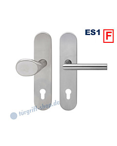 Feuerschutz-Schutzgarnitur ESG675F Knopf/Drücker nach Wahl, ES1, Edelstahl matt Karcher Design