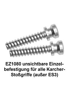 Befestigungsset EZ1080 einseitig unsichtbare Einzelbefestigung auf Holz- ,Rahmen- oder Kunststofftür (nicht für ES3) von Karcher